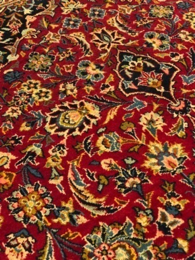 ペルシャ絨毯 ウール\u0026シルク カシャン産 手織り 225×140cm  