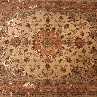 シルク タブリーズ産 ペルシャ絨毯 60RAJ サイン入り212×151cm