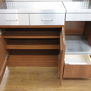 unico木製レンジボード・レンジ台 UNICO (ウニコ) レンジ台 ブラウン 1枚扉 引き出しSIGNE｜トレファクONLINE