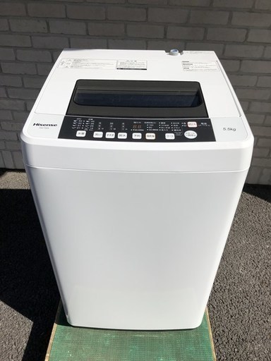 ★【2017年製】ハイセンス 5.5kg 全自動洗濯機 HW-T55A【美品】近隣配送無料★