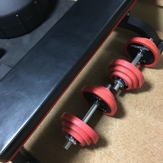 ★最終値下★ 引取希望 ダンベル 計40kg フラットベンチ セット 筋トレ 近場配送可