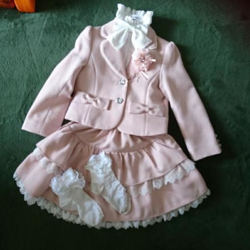 入学式 卒園式 女の子フォーマルスーツ 1サイズ ピンク フリル はむ 小作のキッズ用品 子供服 の中古あげます 譲ります ジモティーで不用品の処分