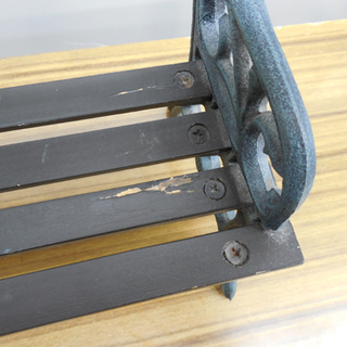 ミニチュア家具 ベンチ2点セット アイアン/木製 インテリア ドールハウス ペイペイ対応 札幌市西区西野 ミニチュア家具 ベンチ2点セット アイアン/木製 インテリア ドール