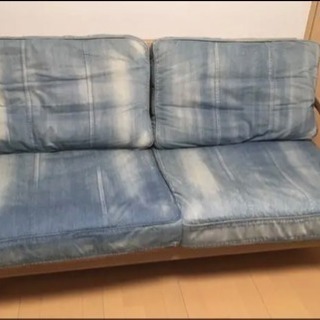 WTW  デニム　ソファ wtw デニムソファー 美品 2シーターソファ
