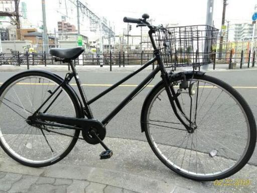 ♪ジモティー特価♪定番のスタンダードスタイル　黒い27型中古シティサイクル　新大阪　サイクルキッズ