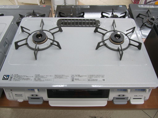LP/プロパンガステーブル 16年製 水無し片面焼グリル 2口コンロ リンナイ/RINNAI  DCM02PGW 宮の沢