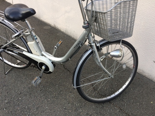 地域限定送料無料　ヤマハ　パス　リチウム　26インチ　8,1AH　シルバー　アシスタ　ビビ　神戸市　電動自転車