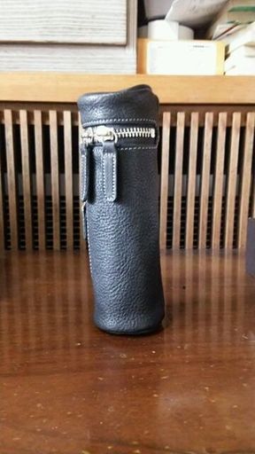 土屋鞄製作所オイルヌメドラムペンケースカーボンブラック