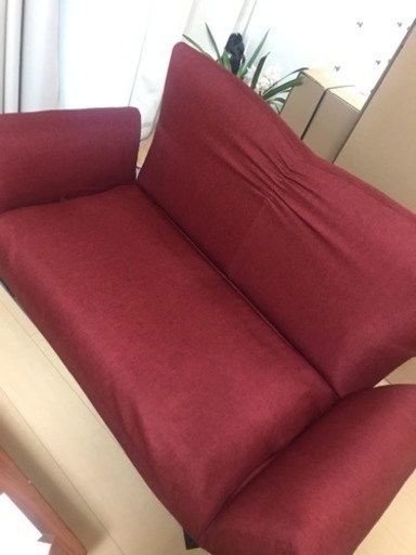 Sっ象り 宮の沢店 ニトリ 「ロゾ」カウチソファ 本革+合皮 クッション2