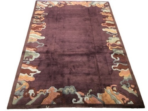 チベタン絨毯 ウール100% 276×198cm