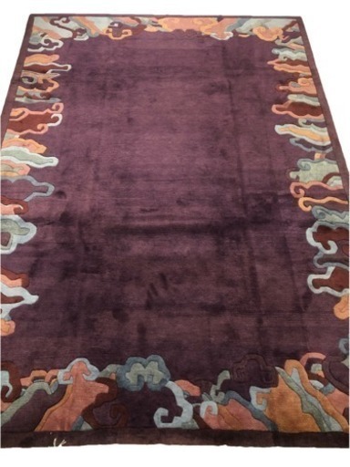 チベタン絨毯 手織り ウール100% 165×93cm