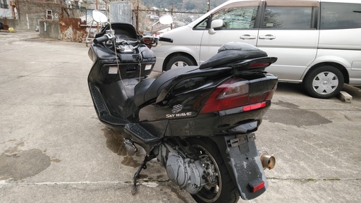 スズキスカイウェイブ250SS CJ43A 黒 人気のSS 未整備現状 エンジン