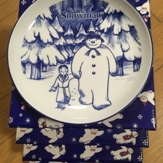 スノーマン Snowman 丸皿 絵皿 4枚組 セット
