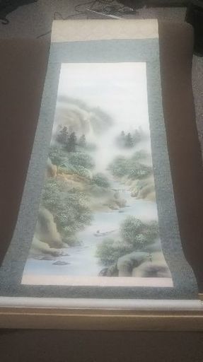 掛け軸【色山水】