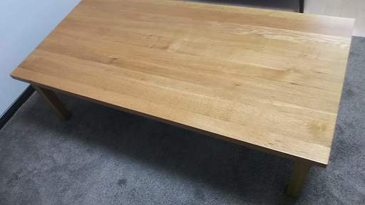 【無印良品】無垢材ローテーブル・オーク材（幅120×奥行60×高さ35cm）引き出し付き