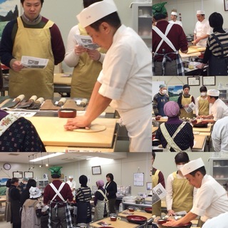 京都の街中で、手打ちそばが学べます！　お試しのそば打ち体験も歓迎...