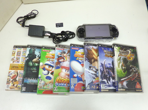 ソニー PSP-3000 本体 ピアノブラック ソフト8本セット モンハン、クライシスコア他 SONY ☆ PayPay(ペイペイ)決済可能 ☆ 札幌市 清田区 平岡