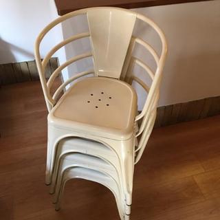 《値下げ》椅子、白　4脚セットの画像