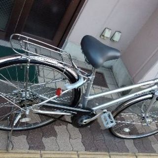 美品☆BRIDGESTONE PREVIO 26吋通学用シティサイクル 内装5段/LED点灯虫/シルバー