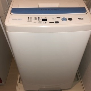 洗濯機 SANYO  三洋 ASW-60B(W) 