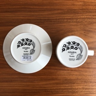【新品】アラビア ブラック パラティッシ コーヒーカップ&ソーサー − 愛知県