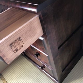 ☆ジモティ割あり☆ パモウナ 食器棚 茶 H194×W120×D50 クリーニング 