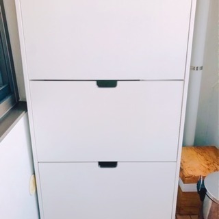 【IKEA】STALL(ステル)靴収納用キャビネット(組み立て済)