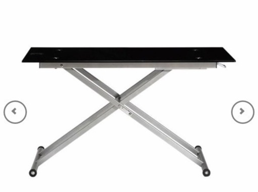 【半額以下】ニトリ 昇降式ダイニングテーブル(アクティブF BK) 可動式 ブラック
