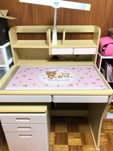 【中古】ニトリ 学習机 （ピンク）