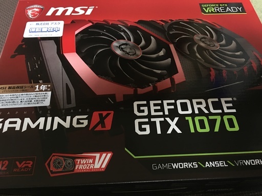 PCパーツ MSI GEFORCE GTX 1070 GAMING X 8G