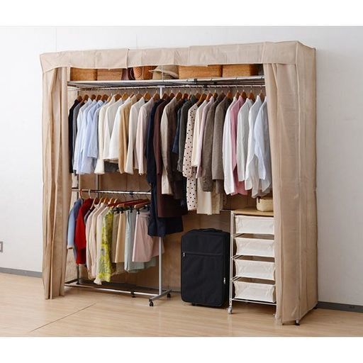 お部屋がウォークインクローゼットに 大容量クローゼットハンガー 組立式 Fukumimi 旭川の収納家具 タンス 衣類収納 の中古あげます 譲ります ジモティーで不用品の処分