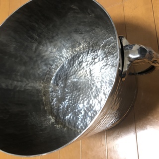 象の取っ手が可愛いシルバーウェアのシャンパンバケツ（D300xW360xH230)