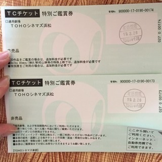 トーホーシネマズ浜松 特別鑑賞券 ｟2/28有効期限｠TCチケット2枚
