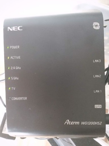 Wifi Nec Aterm Wg10hs2 無線lanルーター うえはら92 中頭のその他の中古あげます 譲ります ジモティーで不用品の処分