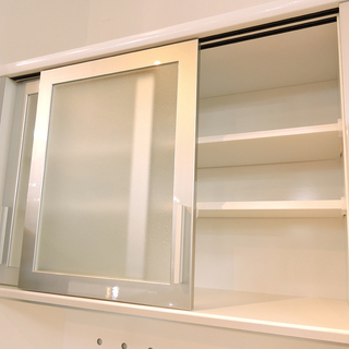 北大前! 札幌 引取 大型食器棚 セパレート食器棚 ホワイト 電源付き 収納たくさん