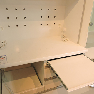 北大前! 札幌 引取 大型食器棚 セパレート食器棚 ホワイト 電源付き 収納たくさん