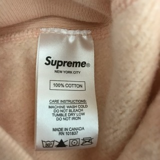 supreme box logo ピーチ size L