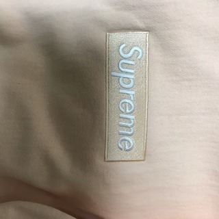  supreme box logo ピーチ size L
