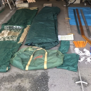 値下げです‼️全国発送可能‼️コールマン２ルームテント(中古品)→エアーマット、空気入れを除きました。