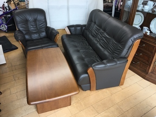 ｟中古｠リビング  ソファ3点セット