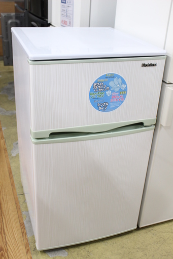 J002)【美品・高年式！】エラヴィタックス ノンフロン冷凍冷蔵庫 ER-107(HG) 2ドア 96L 2018年製 コンパクト メーカー保証期間内