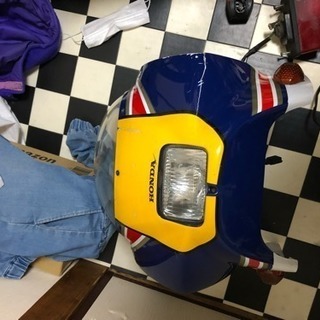 NSR50 初期型アッパーカウル割れあり ロスマンズシートカウル