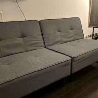 【美品】ニトリ　グレー ソファベッド 幅115cm 調整機能付き ニトリ ソファベッド グレー