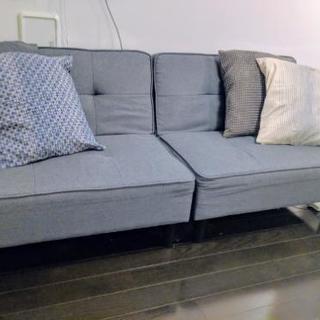 美品！ニトリ ソファベッド（グレー）