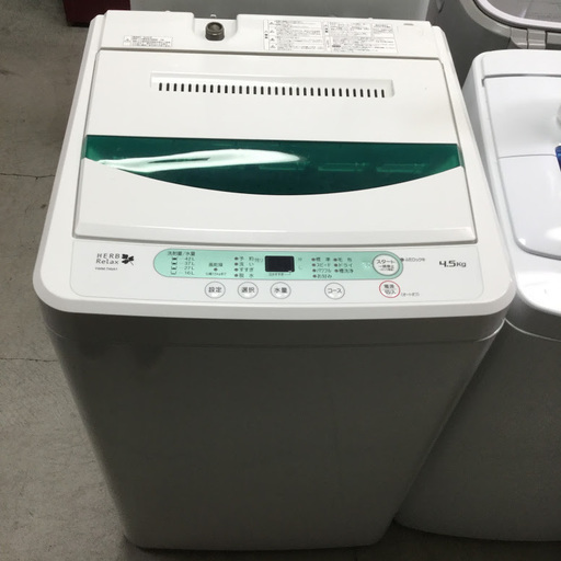 【送料無料・設置無料サービス有り】洗濯機 HerbRelax YWM-T45A1 中古②