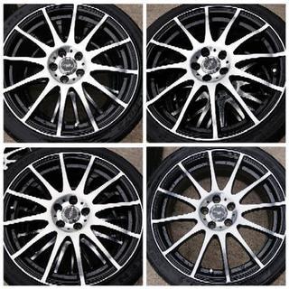 ［美品］205/40R17　84H シエンタ　170系　アルミタイヤ4本セット　５穴-100　バリ山　185/60R15 195/50R16 適合　