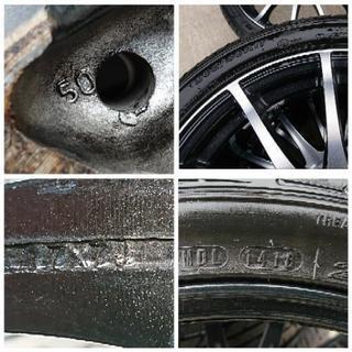 ［美品］205/40R17　84H シエンタ　170系　アルミタイヤ4本セット　５穴-100　バリ山　185/60R15 195/50R16 適合　