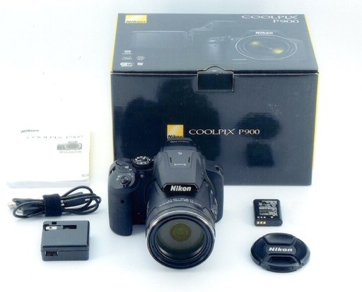 【代引可】 P900  ニコン  バッテリーチャージャー付き　美品 + 2000mm超望遠デジカメ デジタルカメラ