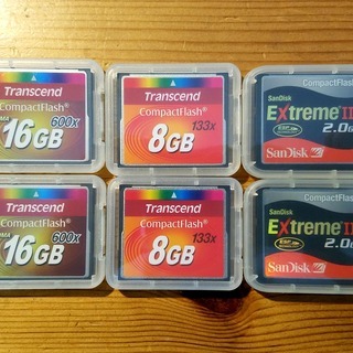 (再値下げ)中古CFカード16GBx2､8GBx2､2GBx2計...