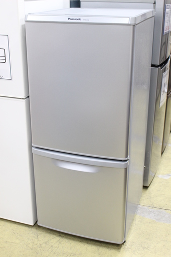 J005)パナソニック Panasonic 2ドア 冷凍冷蔵庫 NR-B149W-S 2017年製 138L 右開き